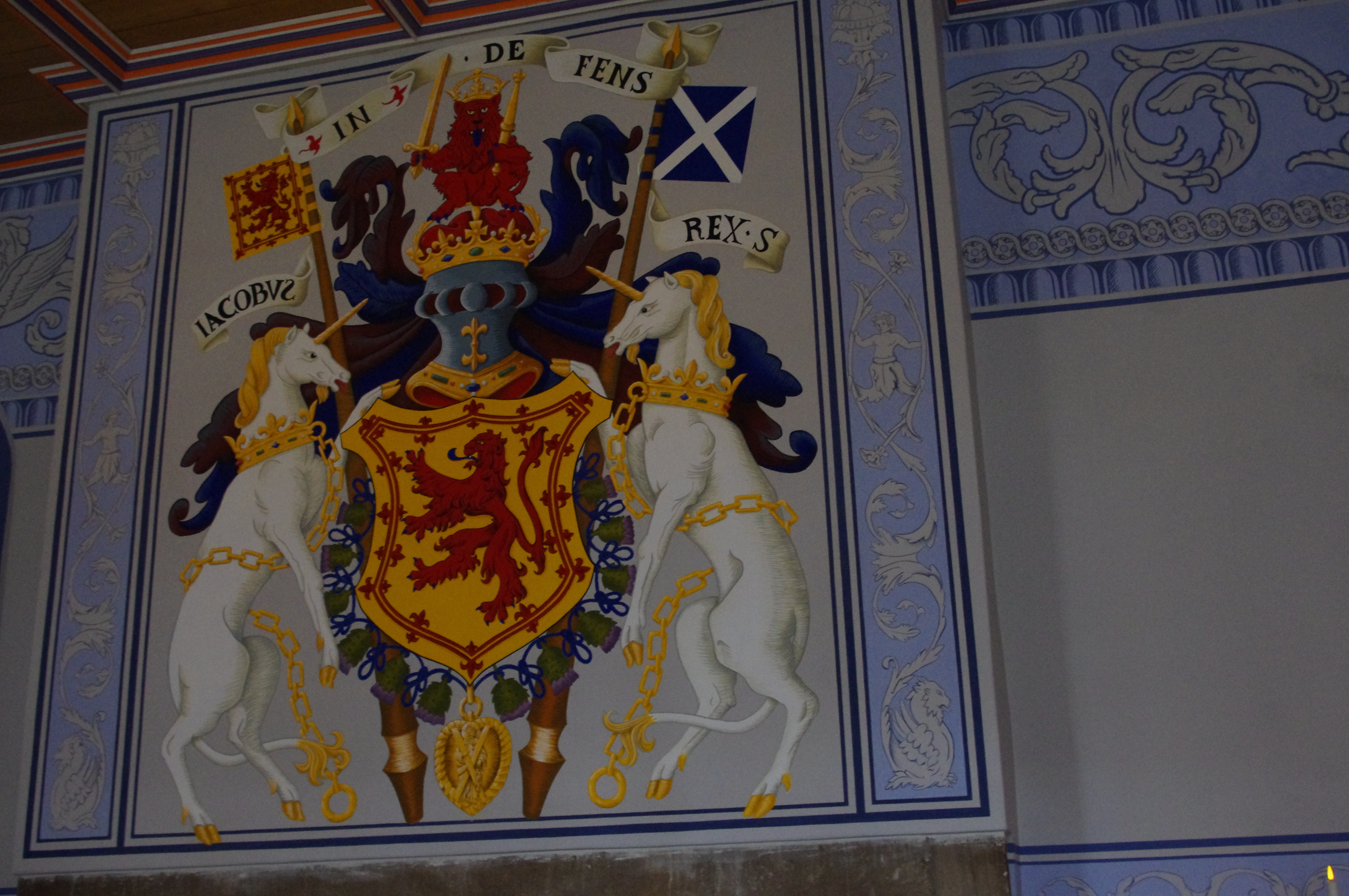 Armoiries avec les licornes écossaises