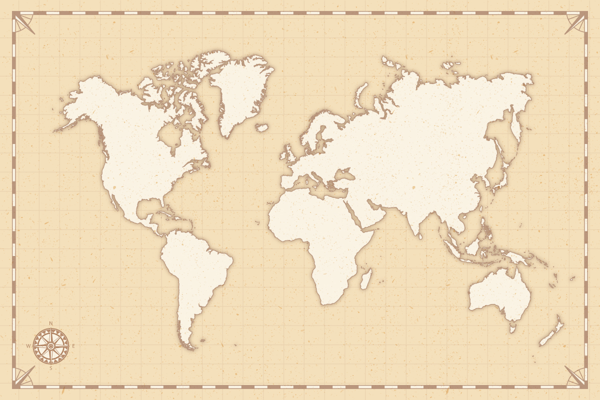 Carte du monde des voyages