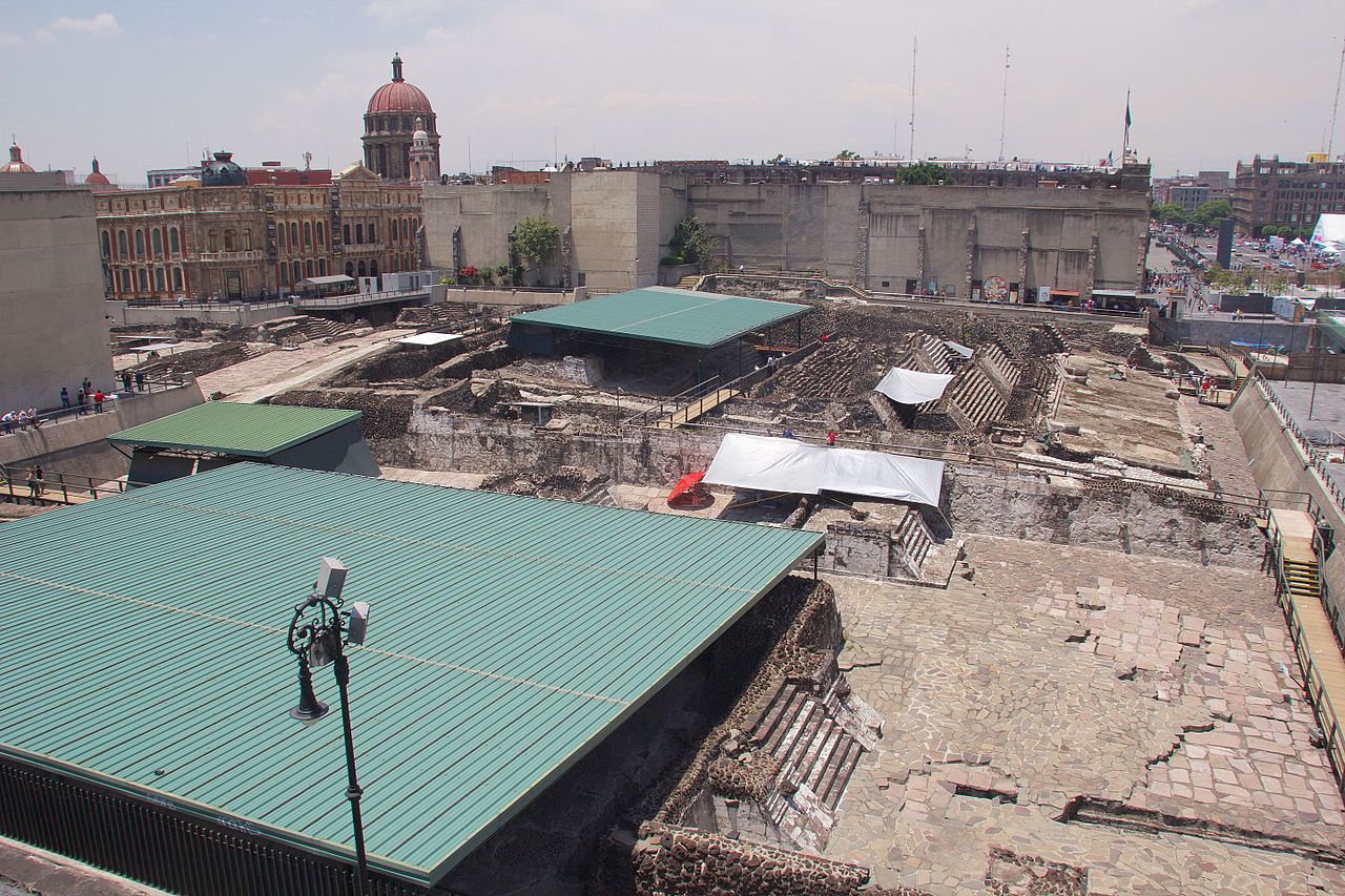 Les ruines du Templo Mayor à Mexico